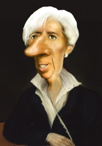 Christine Lagarde caricaturée par Gilles Morand