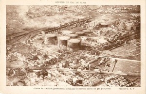 Usine à gaz du Landy dans les années 1920 (Image libre de droits, CAF)
