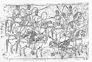 L'institution de la paix de Dieu, Livre des Macchabées, Bible de Saint-Pierre-de-Roda, fin xe siècle-début xie siècle (Bibliothèque Nationale, Paris).