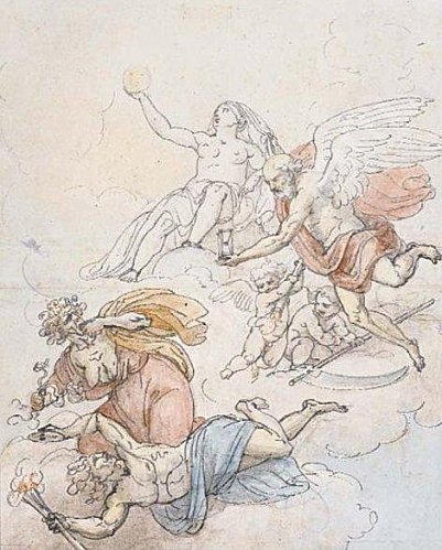 italian-school-18-allegorie-du-temps-et-de-la-ver-copie-1 Le Temps et la Vérité détruisant la Discorde et l'Envie, École italienne XVIII°.