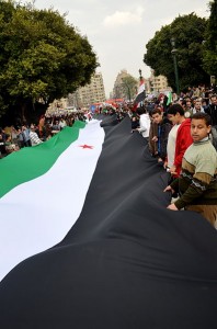 Drapeau Syrien (CC, Aljazeera English)