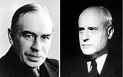 John Meynard Keynes et Jacques Rueff