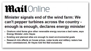 Daily Mail - la fin de l'éolien