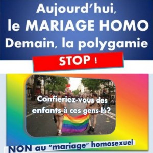 Tract Institut Civitas mariage gay Un exemple de tract, tout en finesse, de l'Institut Civitas