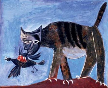 Pablo Picasso - Chat saisissant un oiseau, 1939