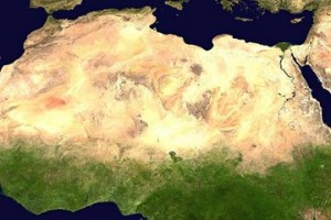 Le désert du Sahara vu du ciel (Nasa, libre de droits)