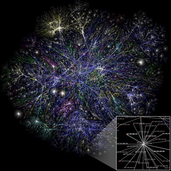 Carte partielle d'Internet (Crédits The Opte Project, Creative Commons)