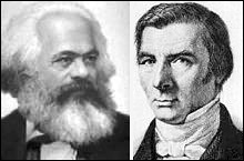 Karl Marx et Frédéric Bastiat (libre de droits)