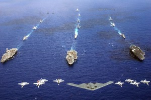 Exercice de la marine et de l'aviation américaine (Crédits : Jarod Hodge/DoD, Copyleft)
