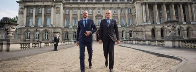Charles Michel et Kris Peeters - source Facebook Charles Michel