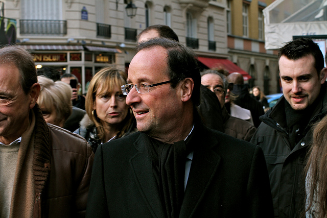 François Hollande en 2012 (Crédits Mathieu Delmestre-Solfé Communications licence Creative Commons)