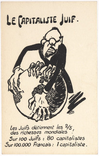 Exemple de propagande antisémite du début du XXe siècle Le capitaliste juif credits Brandeis Univ LTS (licence creative commons)