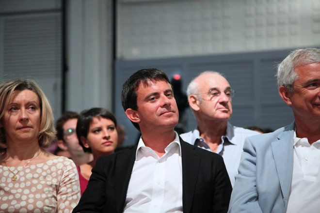 Manuel Valls à un meeting du PS (Crédits Mathieu Delmestre-PS licence Creative Commons)
