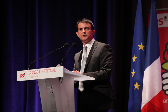 Manuel Valls en juin 2014 (Crédits : Parti Socialiste, licence CC-BY-NC-ND 2.0), via Flickr.
