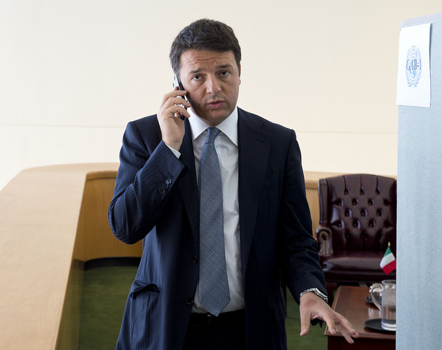 Matteo Renzi (Crédits : Palazzo Chigi, licence CC-BY-NC-SA 2.0), via Flickr.