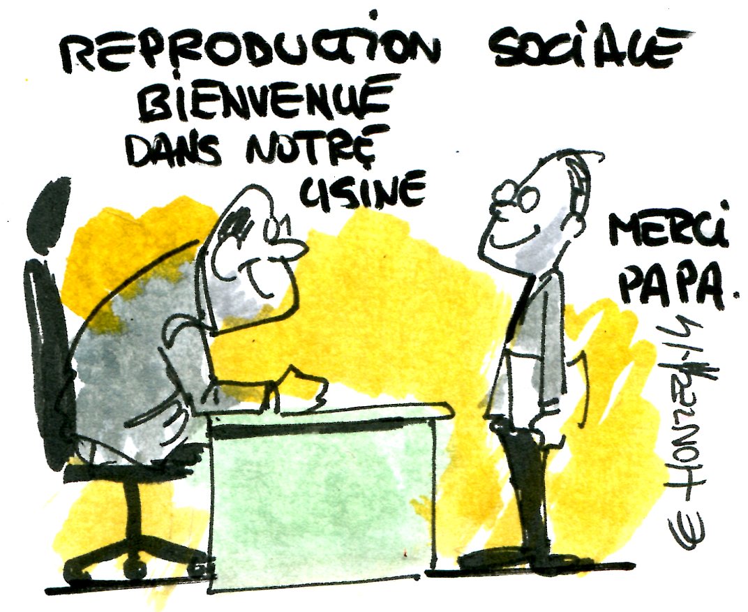 Résultat de recherche d'images pour "caricature des reproductions sociales"