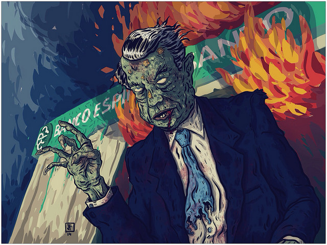 The Zombie Banker - Ricardo Salgado - Credit Jose Antonio Fundo (Creative Commons BY-NC-SA)