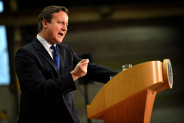 David Cameron (PM delivers speech on immigration at JCB Headquarters - Photo Arron Hoare - Credits Number 10 (CC BY-NC-ND 2.0)