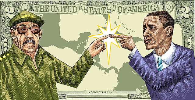 Castro Obama - Credits Osvaldo Montero (CC BY-NC 2.0)