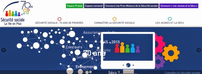 Site 70 ans de la Sécu - capture d'écran