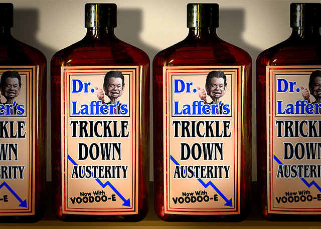 Dr Laffer's Trickle Down Austerity Elixir - DonkeyHotey (CC BY 2.0)