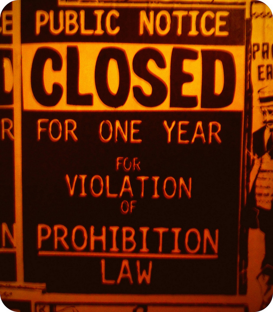 For violation of prohibition law Credits Colores Mari via Flickr (CC BY 2.0)