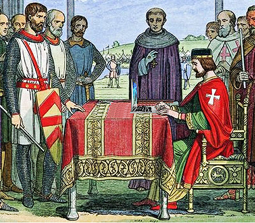 King John Posts the Magna Carta to His Facebook Wall, from an 1864 woodcut credits Mike Licht via Flickr ((CC BY 2.0)