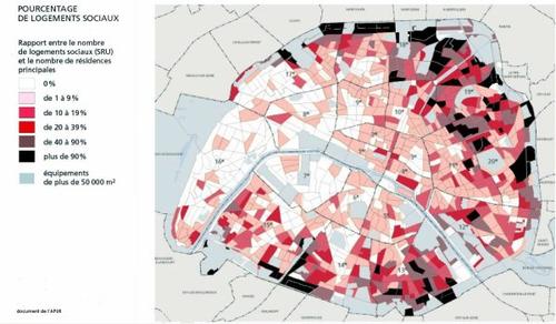 Logement social à Paris (Crédits : APUR, tous droits réservés)