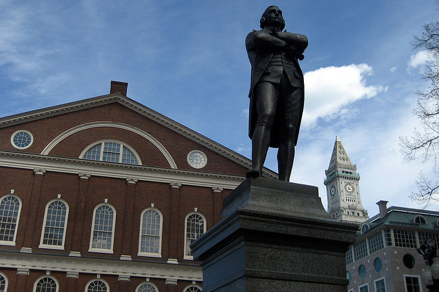 Boston - Freedom Trail - Faneuil Hall - Samuel Adams statue credits Wally Gobetz via Flickr ((CC BY-NC-ND 2.0)