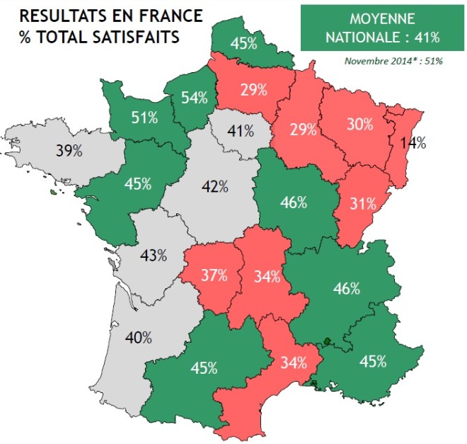 Carte des régions-sondage BVA