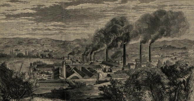 L'usine Petin et Gaudet à Saint-Chamond, L'Illustration 1862
