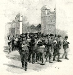 Sortie des ateliers de Godin & Cie, L'Illustration 1896