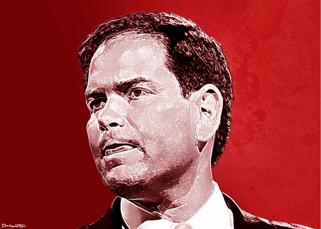 Marco Rubio Portrait credits DonkeyHotey (CC BY-SA 2.0)