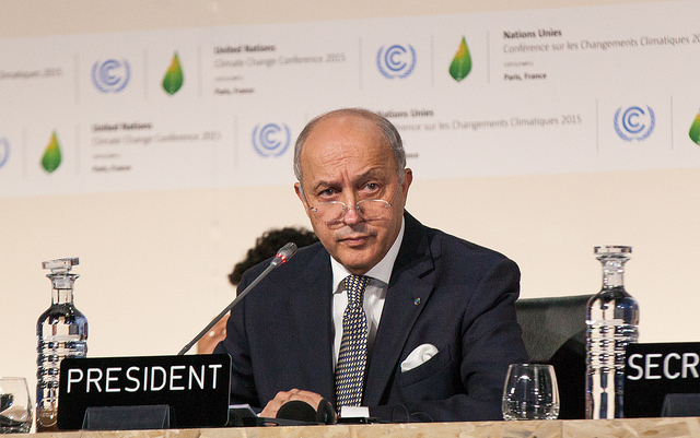 Laurent Fabius - COP21 - Ministrerio del Ambiente Peru (CC BY-NC-ND 2.0)