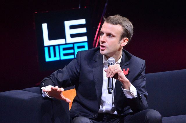 Emmanuel Macron (Crédits : LeWeb, licence CC-BY 2.0), via Flickr.