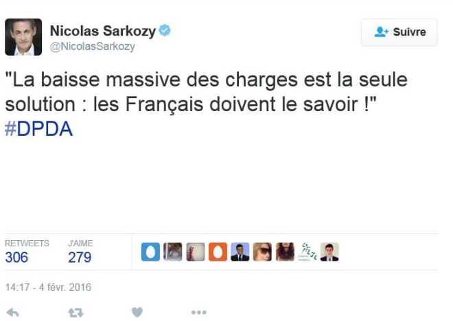Tweet Nicolas Sarkozy 1