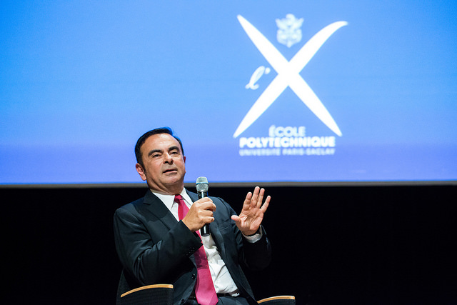Conférence de Carlos Ghosn crédits Ecole polytechnique Université de Saclay (CC BY-SA 2.0)