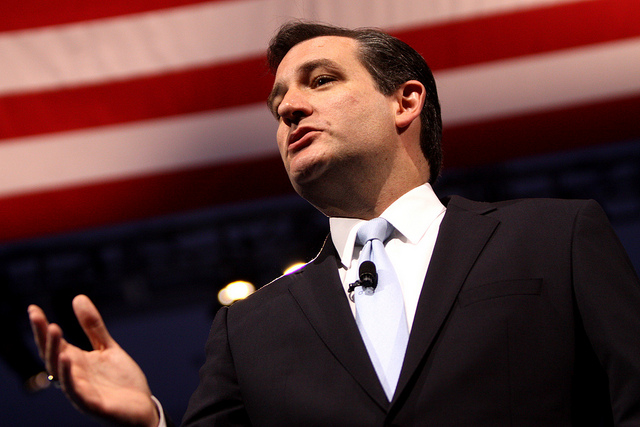 Ted Cruz en campagne (Crédits Gage Skidmore, CC-BY-SA 2.0) via Flickr