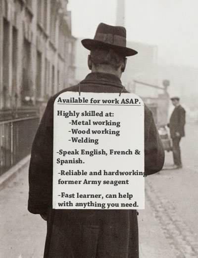 Chômeur crise de 1929