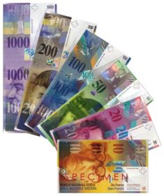 Billets francs suisses
