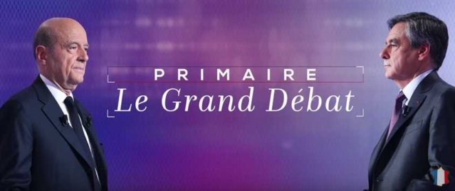 Capture d'écran du débat Fillon-Juppé