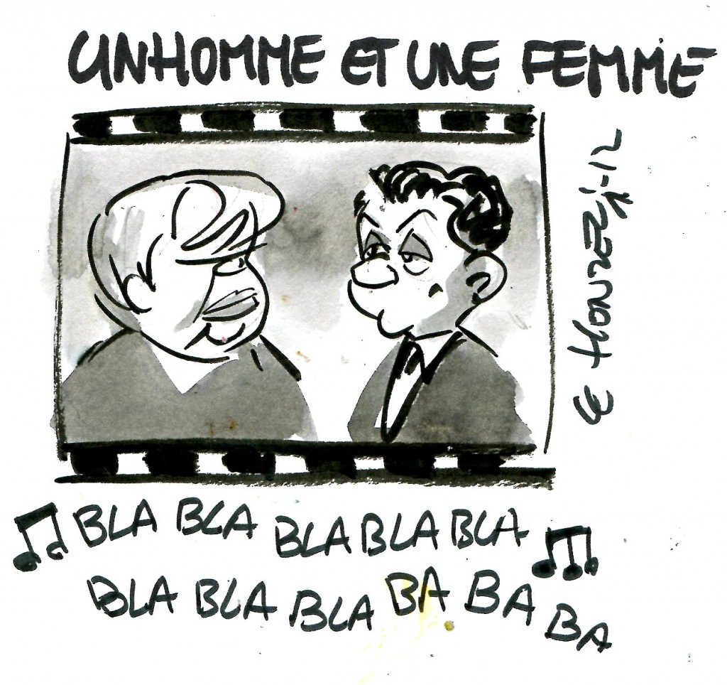 Sarkozy et Merkel à la télé un homme et une femme
