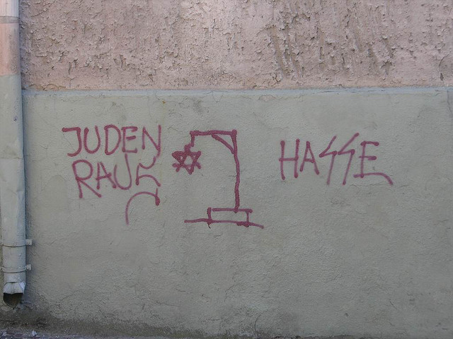 Antisémitisme (Crédits : Beny Shlevich, licence Creative Commons)