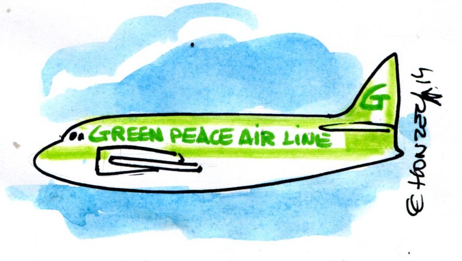 Caricature Greenpeace (Crédits : René Le Honzec/Contrepoints, licence Creative Commons)