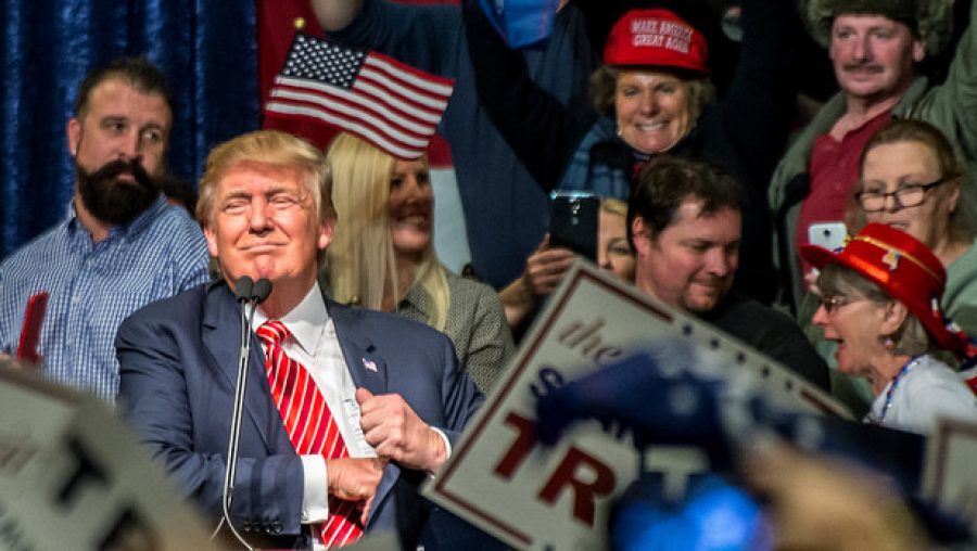 Donald Trump en campagne dans le Nevada pour la primaire républicaine en janvier 2016