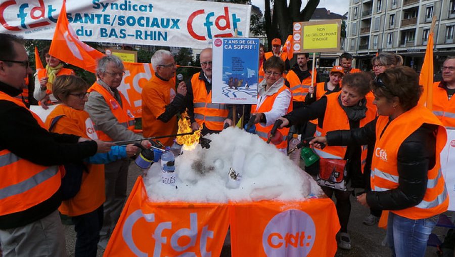 Manifestation CFDT contre l'austérité dans la fonction publique à Strasbourg