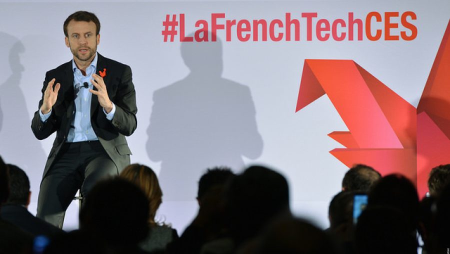 Emmanuel Macron à La French Tech Night en janvier 2016