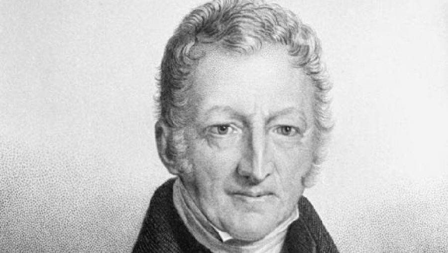 Dessin de Thomas Malthus