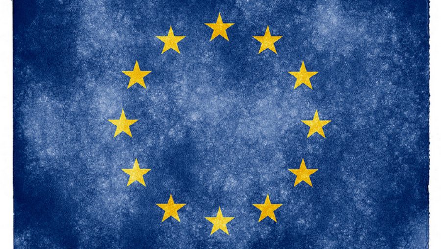 Dessein drapeau Européen déteint