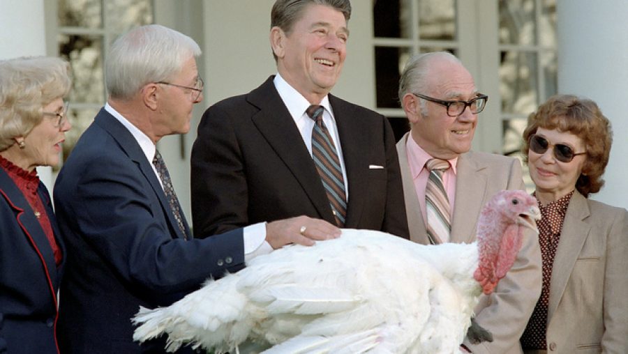 Ronald Reagan lors de Thanksgiving